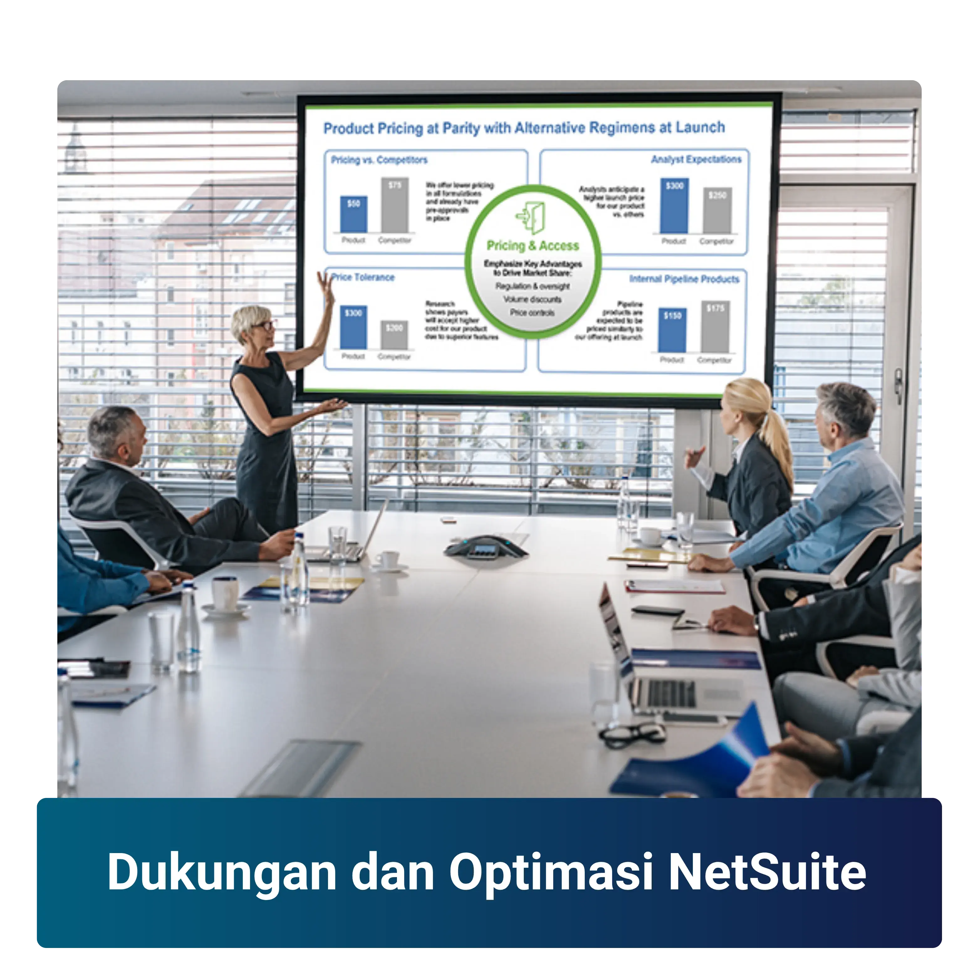 Ilustrasi layanan dukungan dan optimasi NetSuite dari Logiframe.